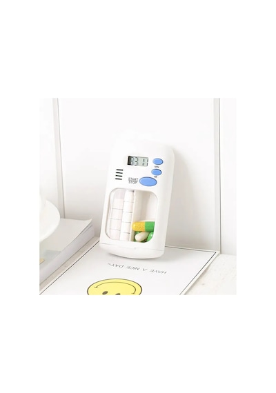 Elektronik Akıllı Zamanlayıcılı Taşınabilir Kutusu 2 Bölmeli Bpa İçermez 9x5,5x2 Cm Mh-hs3630-1580