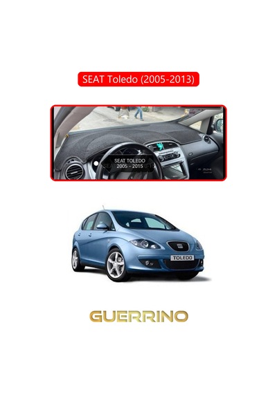 Seat Toledo 2005-2013 Torpido Koruma Halısı Kırmızı Kenar