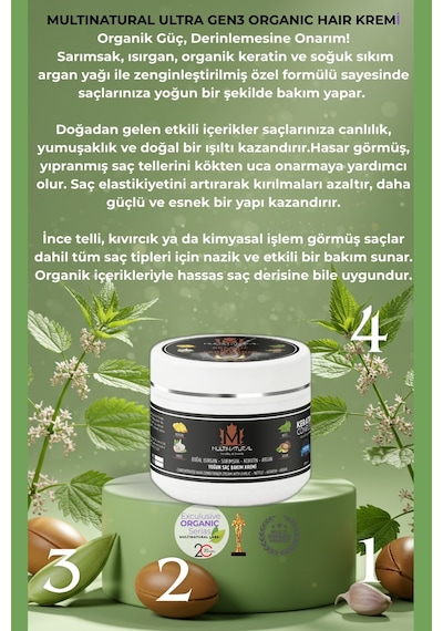Multinatural Ultra Botanik Saç Bakım Maskesi 250 G