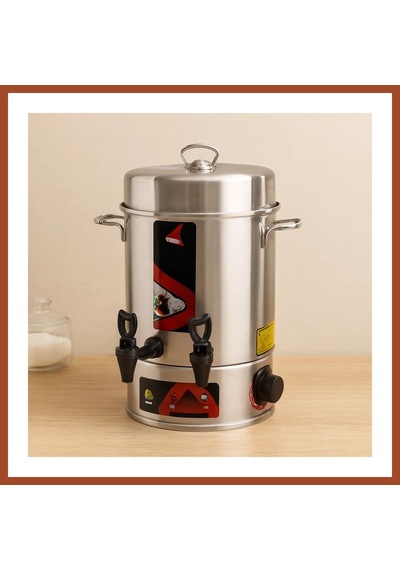 Bezos Elektrikli Semaver Çay Makinesi 6 Litre Çift Musluk 1000w 60 Bardak Pro