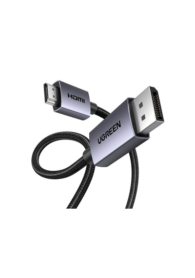 Ugreen 4k 1080p 120hz Displayport 1.2 To Hdmı 1.4 Örgülü Kablo, 1m, 35840