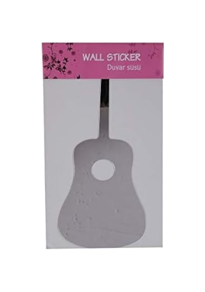 Bosphorus Aynalı Duvar Süsü Sticker Gitar Şekilli