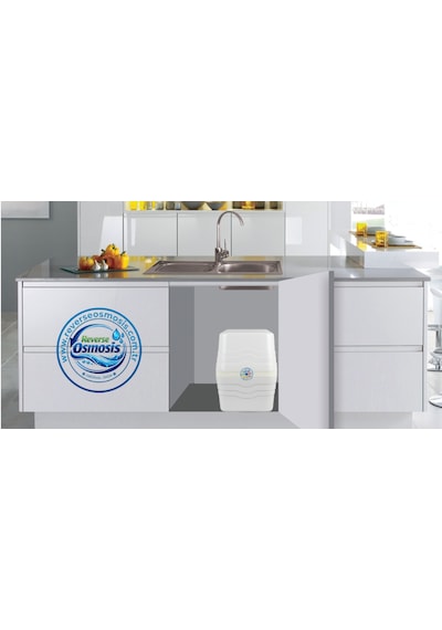Reverse Osmosis Tezgah Altı Su Arıtma Cihazı Eco Model Kapsül Filtreli Reverse Osmosis Su Arıtma Cihazı Beyaz