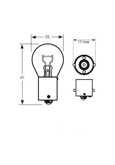 Super Stop Ve Sinyal Ampülü P21w 93 Tek Duy Standart Günışık - 12v-1722