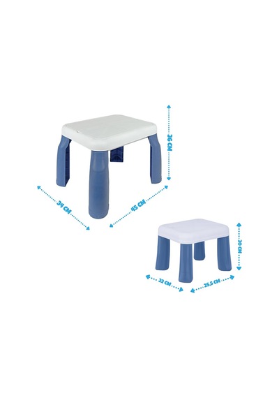 Büyük Sandalyeli Bi-blok Masa Bloksuz Urt035-001 Beyaz