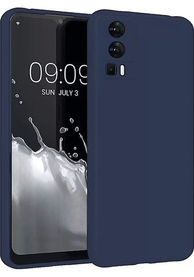General Mobile GM 23 Uyumlu Silikon Kılıf - Kamera Korumalı Esnek Pastel Renk Kapak - Lacivert