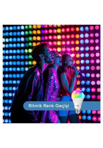 Şımart Teknoloji E27 9W 16 Milyon Renk Akıllı Bluetooth Ampul