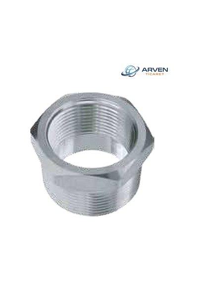 Tkc Ss304 Paslanmaz Çelik Dış İç Dişli Boru Redüksiyonu 3/4 X 1/2 İnç Model Tkc77107-3 4-1 2