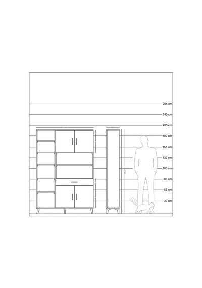 Arges Dolap 10 Raflı Tek Çekmeceli 4 Kapaklı 132x30x195 Antrasit-antrasit/antrasit Antrasıt/antrasıt Arges Dolap 10 Raflı Tek Çekmeceli 4 Kapaklı 132x30x195 Antrasit-antrasit/antrasit Antrasıt/antrasıt
