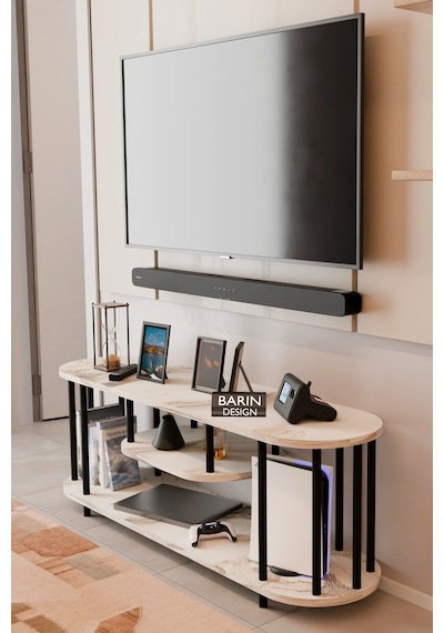 Modern Tv Ünitesi Ahşap Raflı 2 Katlı Televizyon Sehpası Minimalist,dayanıklı, Fonksiyonel Tv Standı Beyaz Mermer Modern Tv Ünitesi Ahşap Raflı 2 Katlı Televizyon Sehpası Minimalist,dayanıklı, Fonksiyonel Tv Standı Beyaz Mermer