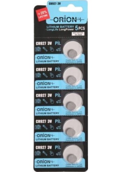 Cr927 3V Lityum Pil 5'li Paket Orion Cr927 3V