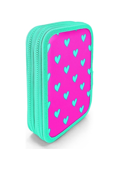 Coral High Organizer İki Katlı Kalem Çantası - Yeşil Pembe Kalp Desenli, Kız Çocuk, Yeşil Pembe Kalp Desenli Yeşil - Pembe Coral High Organizer İki Katlı Kalem Çantası - Yeşil Pembe Kalp Desenli, Kız Çocuk, Yeşil Pembe Kalp Desenli Yeşil - Pembe