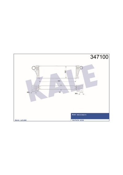 KALE OTO Radyatör 347100 Turbo Radyatörü Daily 89- 630X202X65