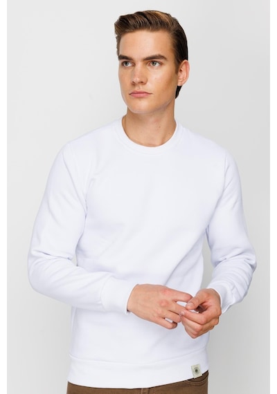 Igs İgs Erkek Beyaz Standart Bisiklet Yaka Sweatshirt Beyaz