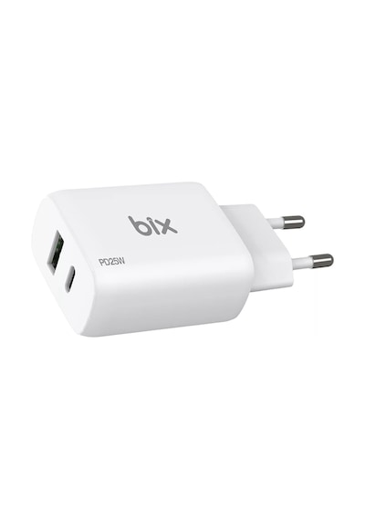 Bix ZH-2U41T Çift Portlu USB Type-C 25W PD Hızlı Şarj Adaptörü