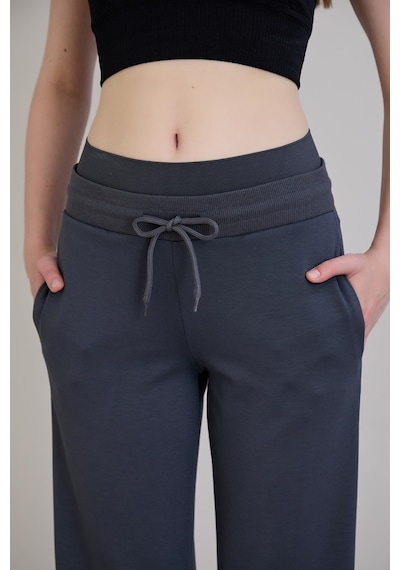 Sortie Collection Cepli Beli Lastikli Eşofman Altı Antrasit
