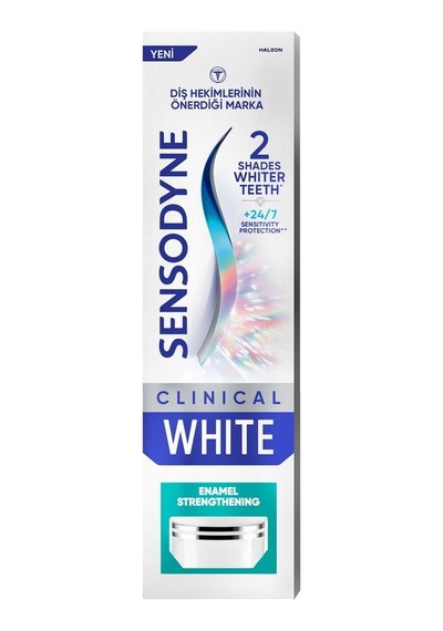 Sensodyne Klinik Beyaz Diş Macunu 75 Ml - Hassas Dişler İçin Beyazlatıcı 2'li Ekonomik Paket - Tarı