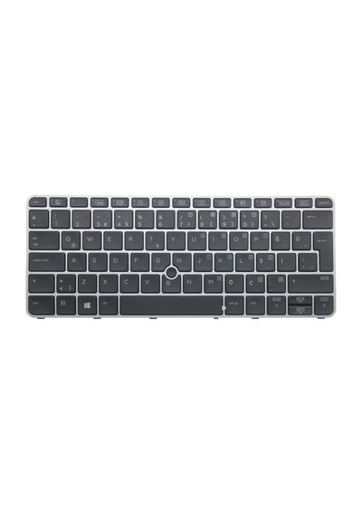 HP Uyumlu EliteBook 820 G3 (T9X49EA) Klavye Işıklı (Siyah TR) (Pars Power) Siyah - Işıklı 103462