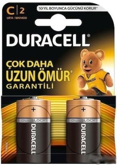 Duracell C Boy Orta Pil 2'li Paket