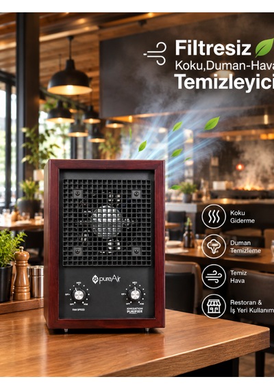 Greentech Pureair Classic İşyeri-restaurant Filtresiz Koku,duman-hava Temizleyici 279m2-siyah Ahşap