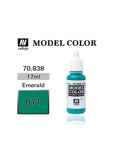 17 Ml. 71 Emerald-matt Model Color Serisi Maket Boyası, Vallejo 70838 Standart