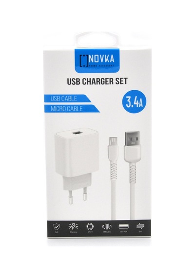 Novka NVK12 Micro Usb Girişli 3.4 A Şarj Cihazı 1 M