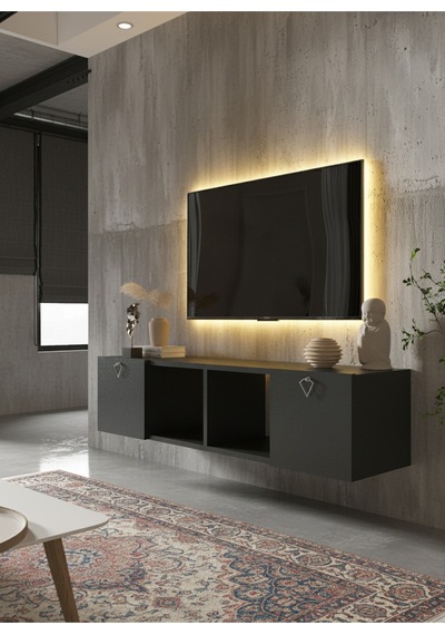 Resital Tv Ünitesi S1243-4 Antrasit Antrasit
