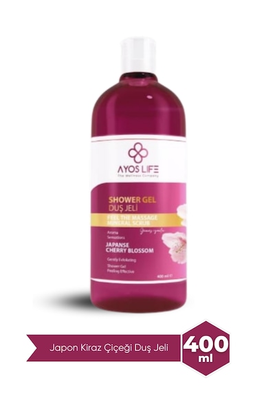 Ayos Life Gümüş İyonlu Japon Kiraz Çiçeği Kokulu Duş Jeli 400 ML