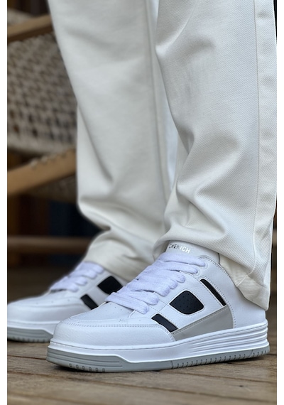 Sneaker Ayakkabı Günlük Erkek Spor Ayakkabı Tarz2410 Beyaz - Siyah