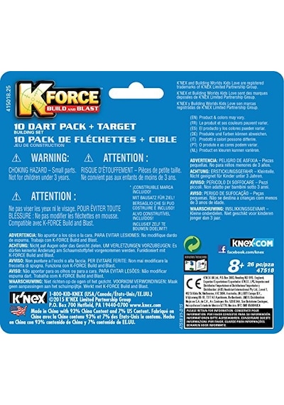 K Nex K-force Dart & 10 Mermi Seti Knex 47518