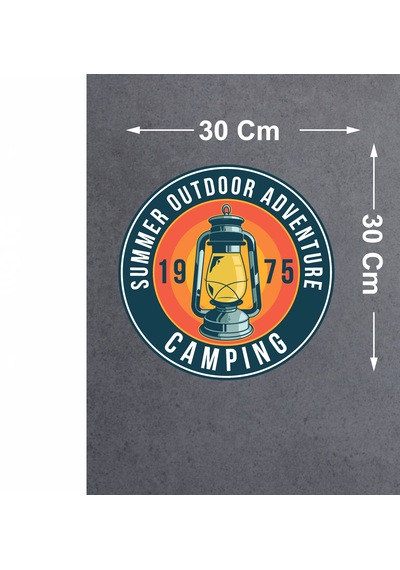 Kamp Sticker, Kampçı Camping Adventure Off Road Sticker, Araba Oto Pickup Karavan Sticker 02023 30x30 Cm