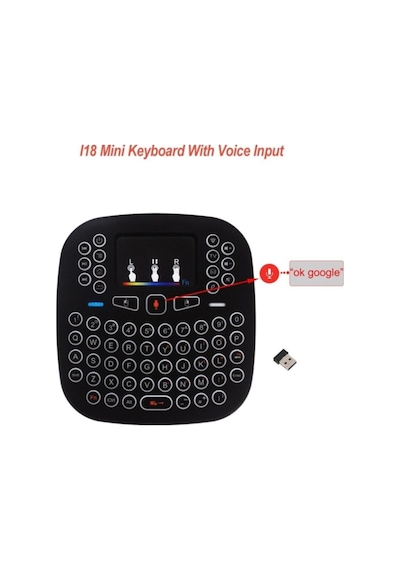 2.4ghz I18 Mini Kablosuz Klavye Touch Pad Işıklı Klavye