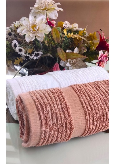 2.li Set Çeyizlik Premium Süper Soft Lüx Cotton 45x70cm. El Ve Yüz Havlusu %100 Pamuk Renkli