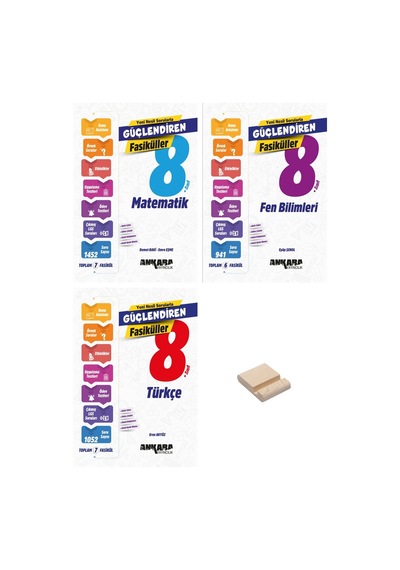 Lgs 8. Sınıf Güçlendiren Matematik Fen Bilimleri Ve Türkçe 3lü Fasikül Seti