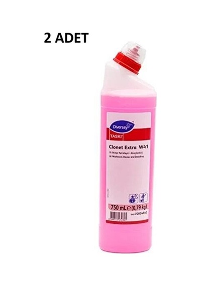 Taski Diversey 2 Li X 750 Ml Clonet Extra W41 Banyo Temizleyici - Kireç Çözücü 2'li Set