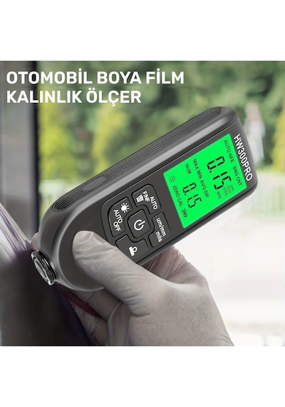 Hw-300pro Oto Boya Kalınlık Ölçer Fe Nfe 2000µm + 2 Fonksiyonlu Bardak Tutucu