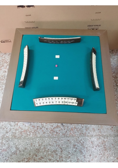 Lüx Okey Oyun Masası 100X100 CM Sökülebilir Ayak Ahşap Oval Okey