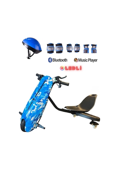 Citymate Drift Car Elektrikli Kaykay Bluetooth Dirift Kar Hoverboard Scooter + Koruma Ekipmanı D03
