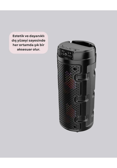 Hubrendy Tekno Uzun Pil Ömrü Sunan Kablosuz Bluetooth Hoparlör