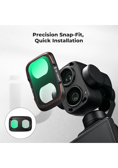 K&f Concept Osmo Pocket 4p  Filtre Seti Cpl + Black Diffusion 1/4 + Nd2-32 Filtre Kiti
