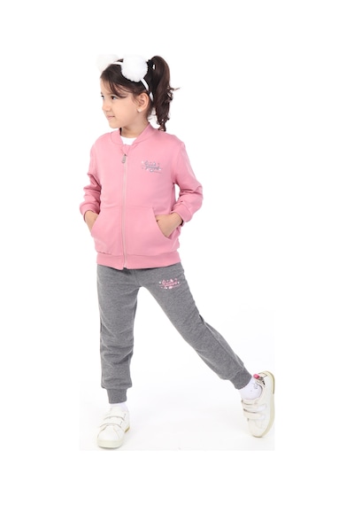 Toontoy Kids Toontoy Kız Çocuk 3lü Baskılı Eşofman Takım Gülkurusu