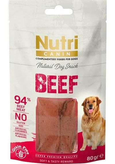 Nutri Canin Sığır Etli Tahılsız Köpek Ödül Maması 80 G