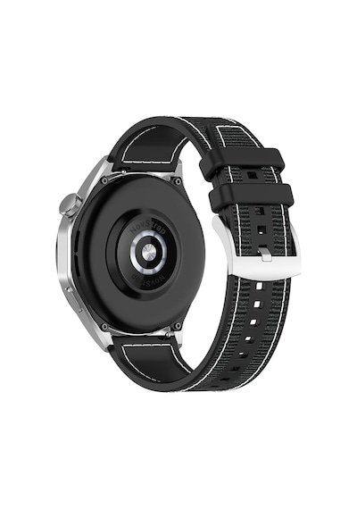 Novstrap Samsung Galaxy Uyumlu Watch 3 45mm/gear S3/r800  Kordon 22mm Lansman Silikon Kumaş Kayış