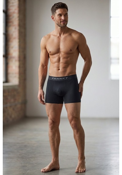 Fit Women Erkek Trend Nefes Alan Relaxed Siyah Boxer