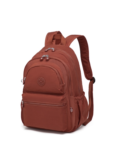 Büyük Boy Laptop Bölmeli Su Geçirmez Krınkıl Kumaş Çanta Kiremit Çok Renkli