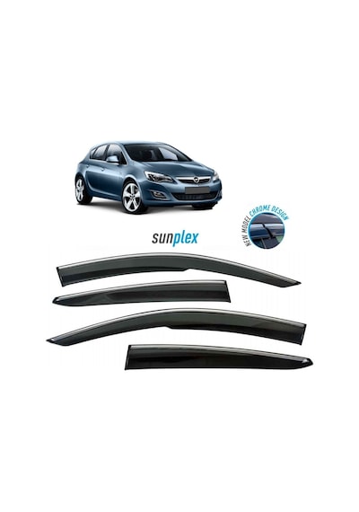 Opel Astra J 2010-2016 Model Cam Rüzgarlığı Kromlu Sunplex