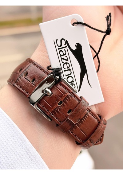Slazenger Erkek Deri Kordon Bileklik Hediyeli 2 Yıl Garantili Suya Dayanıklı Kol Saati Vs.blkt.0758 Rose Gold