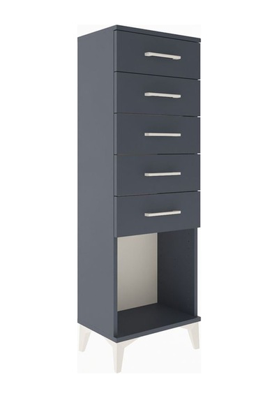 Arges Dolap 5 Çekmeceli 44x30x134 Antrasit-antrasit Antrasit Arges Dolap 5 Çekmeceli 44x30x134 Antrasit-antrasit Antrasit
