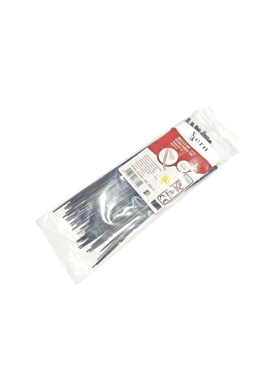 20cm Siyah Kablo Bağı 2,5 Mm Plastik Kelepçe - 100 Adet Nylon Düzenleyici