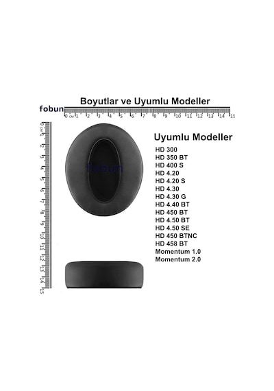 Sennheiser Uyumlu Hd 300 400s Hd4.30 Hd4.40 Hd4.50 Hd458 Bt Hd 450 İle Uyumlu Kulaklık Pedi Kulaklık Süngeri Hd 4.40 Yastığı